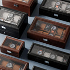 ProCase Watch Box, 6 Slot Mens Watch Display Case, Black