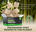 Bamboo Story, Bamboo Toilet Paper Unbleached, 24 Rolls, 3 Ply and 300 Sheets Bamboo Toilet Tissue - FSC Certified, Biodegradable, Chemical Free, Plastic Free, BPA Free, Septic Safe Toilet Paper