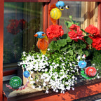 Cruis Cuka Metal Yard Art Cute Snails Garden Decor for Outside Lawn Ornaments Patio Outdoor Decorations - Set of 4(Yellow,Orange,Green,Red)