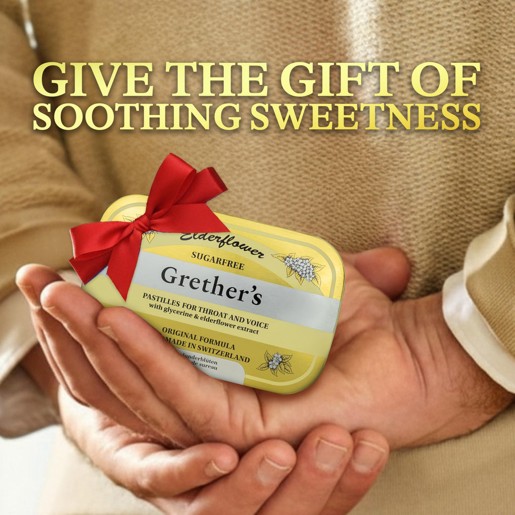 GRETHER'S Sugarfree Elderflower Pastilles – Premium Swiss Throat Lozenges for Dry Mouth & Throat Comfort – Intense Fruit Flavor – Gluten & Lactose Free – Gift for Singers – 3.75 oz, 3 Pack