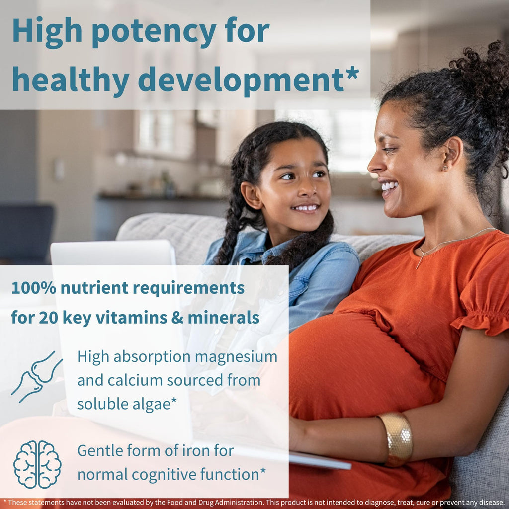 Igennus Methylated Prenatal Multivitamin for Women, Folate for MTHFR, High Absorption, Pure & Clean, Gentle Iron, Choline, Calcium & Magnesium, Vegan Pregnancy Vitamins, Halal, Non-GMO, 60 Tablets x 6