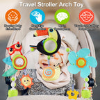 Lynncare Adjustable Arch Bassinet Toys for Infant & Toddlers, Stroller Arch, Baby Crib Toys with Fascinating Hanging for Stimulating Baby’s Senses and Developing Motor Skills