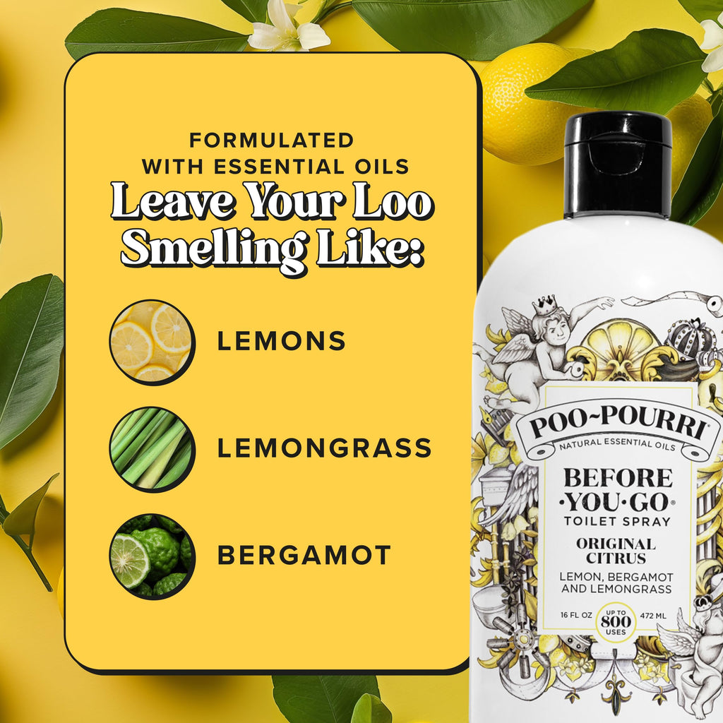 Poo-Pourri Before-You-Go Toilet Spray Refill, Original Citrus, 16 Fl Oz