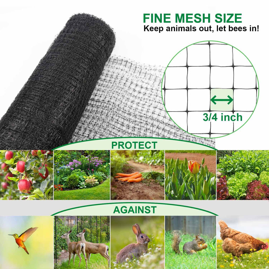 Mklsit Deer Netting Fence, 8ftx100ft Garden Netting Heavy Duty Bird Netting
