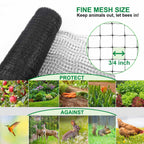 Mklsit Deer Netting Fence, 8ftx100ft Garden Netting Heavy Duty Bird Netting