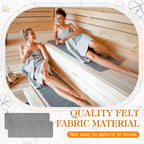 Hahafelt 2 Pcs Sauna Mat Heat Insulation Mat Natural Felt Sauna Mats for Inside, Saunas Accessories Floor Mats Gift for Men Women Bath Shower Bench Cushion Houseroom Vaporarium Spa (43‘’,Grey)