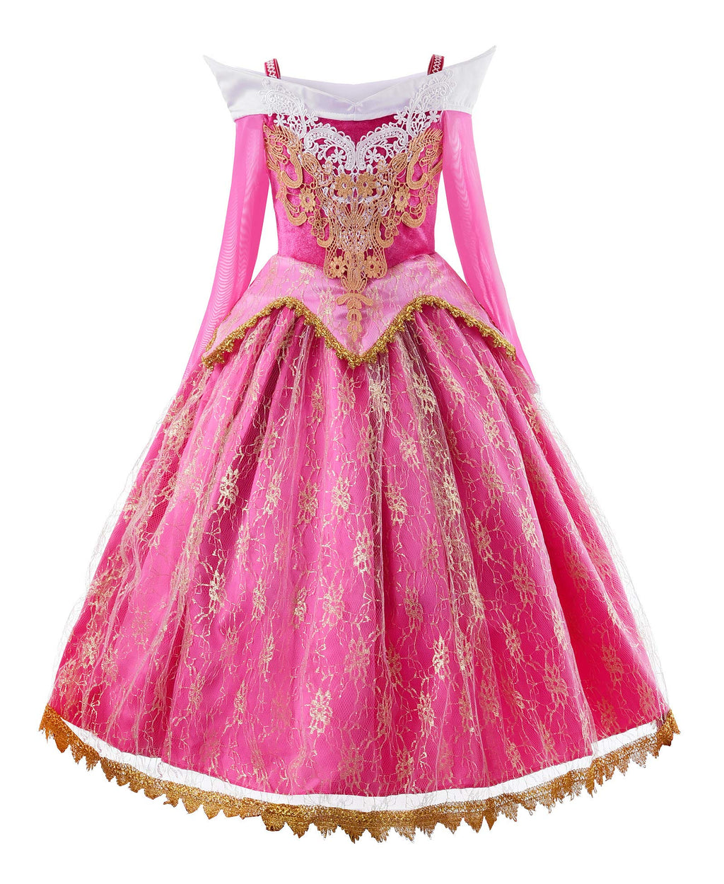 JerrisApparel Girls Pink Princess Costume Halloween Cosplay Party Dress up (Pink with Accessories, 3T)