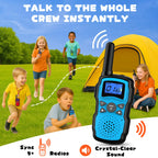Wishouse Walkie Talkies for Kids 4 Pack,Family Walky Talky Adults Children Radio Long Range,Outdoor Camping Fun Toys Birthday Present Xmas Gifts for 4 5 6 7 8 Year Old Girls Boys No Battery No Charger