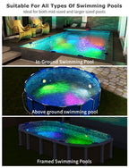 Skairipa Solar Pool Lights, Solar Powered Submersible LED Lights with Remote IP68 Waterproof Swimming Pool Lights 16 Colors Underwater Pool Lights for Above Ground Inground Pool, Pond (Blue, 2 Pack)