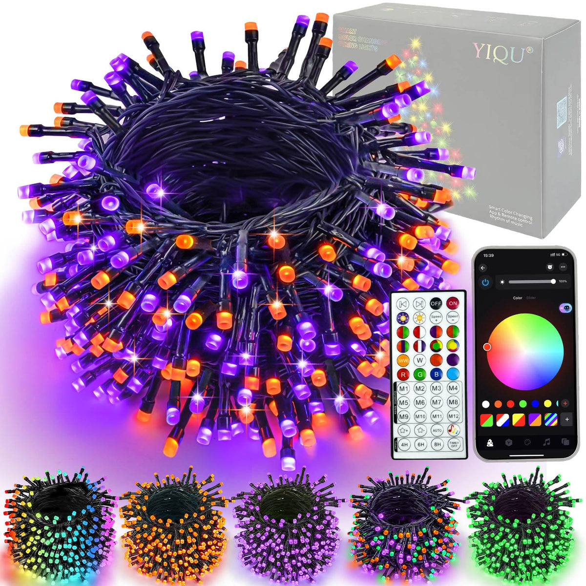 Smart Color Changing Christmas Halloween Tree Light String 66 FT 200 LED