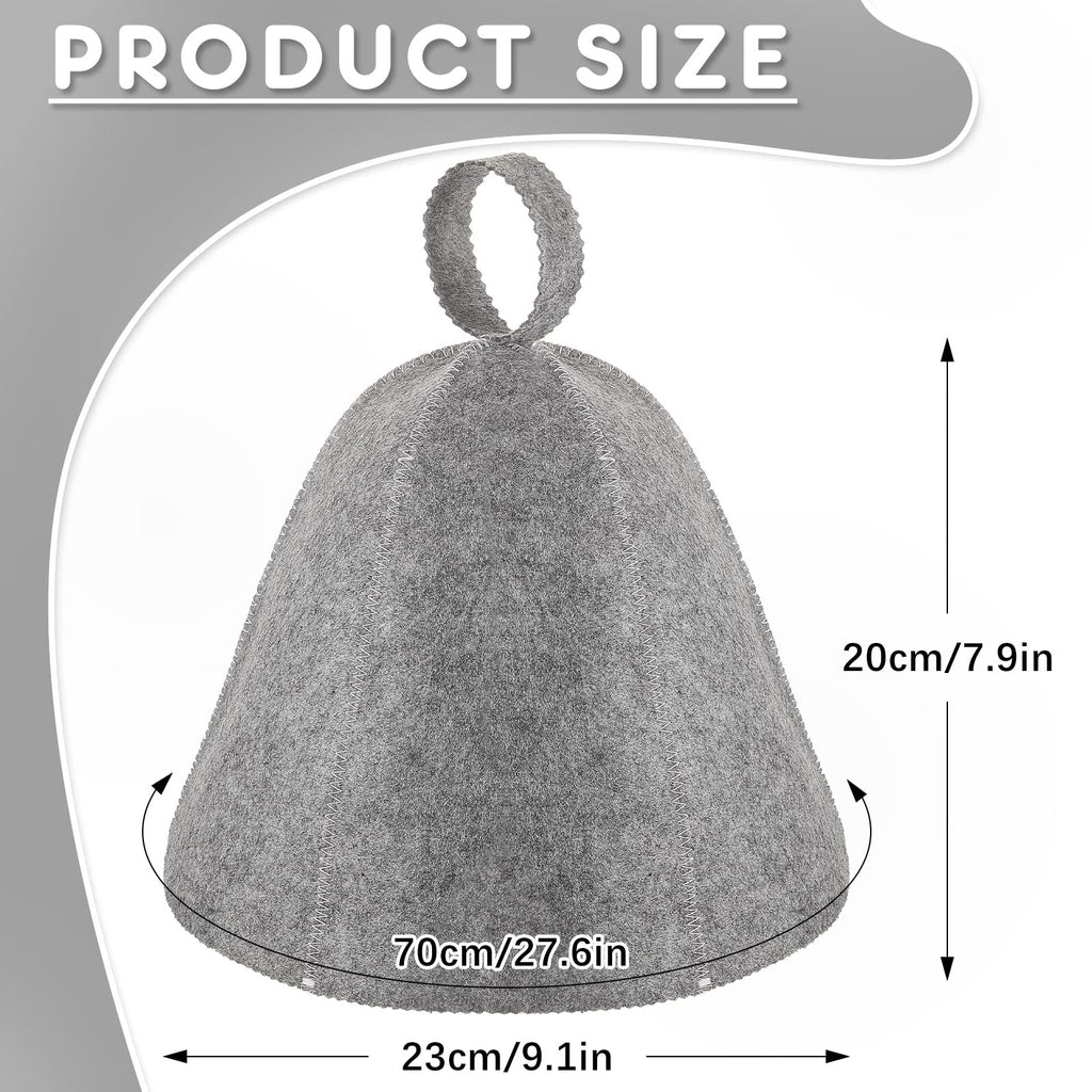 JaGely Sauna Hat for Men Women Sauna Hat Vaporarium Cap Russian Banya Cap for Bath House Accessories(Gray, White,4 Pieces)