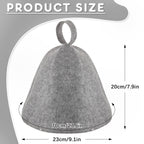 JaGely Sauna Hat for Men Women Sauna Hat Vaporarium Cap Russian Banya Cap for Bath House Accessories(Gray, White,4 Pieces)