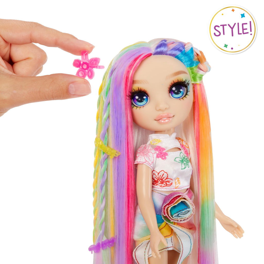 Rainbow High Hair Chalk & Style Amaya - Rainbow 11” Doll. Washable Rainbow Hair Chalk, Color, Style, Play, Rinse & Repeat. Great Gift for Kids 4-12+