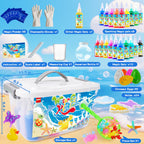 QANIY Magic Water Elf Toy Kit for Kids with 20 Gels and 24 Molds, Aqua Fairy,Fun DIY Craft Kit, Squishy Maker, Magic Water Art Kit Favors, Kids Christmas Gifts Crafts Ages 4-8