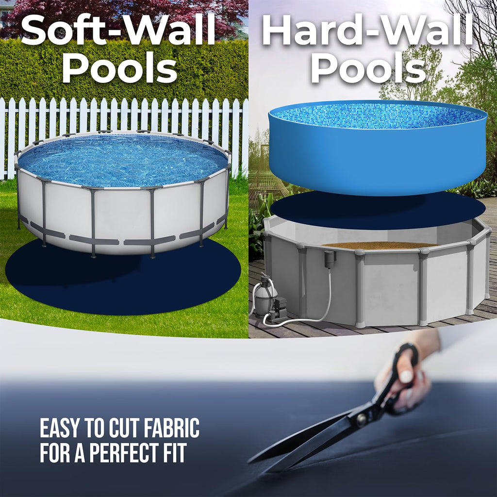 Shop Square 21-Foot Pool Liner Pad for Above Ground Pools - Under Padding, Above Ground Pad, Puncture Protection, Extend Liner Life, Durable Geotextile Material