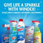 Windex Outdoor Window and Glass Cleaner for Hose Ammonia Free, Concentrated Formula for Deep Outdoor Clean, Patio Cleaner, Compatible With All Hoses, 32 Fl Oz (Pack of 2)