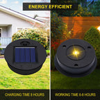 Solar Lights Replacement Top 2 Pack - 2.76 Inches Outdoor Replacement Solar Light Parts, LED Solar Lantern Light Lids, Waterproof Solar Lights Replacement Top Kit for Outdoor DIY Hanging Lanterns
