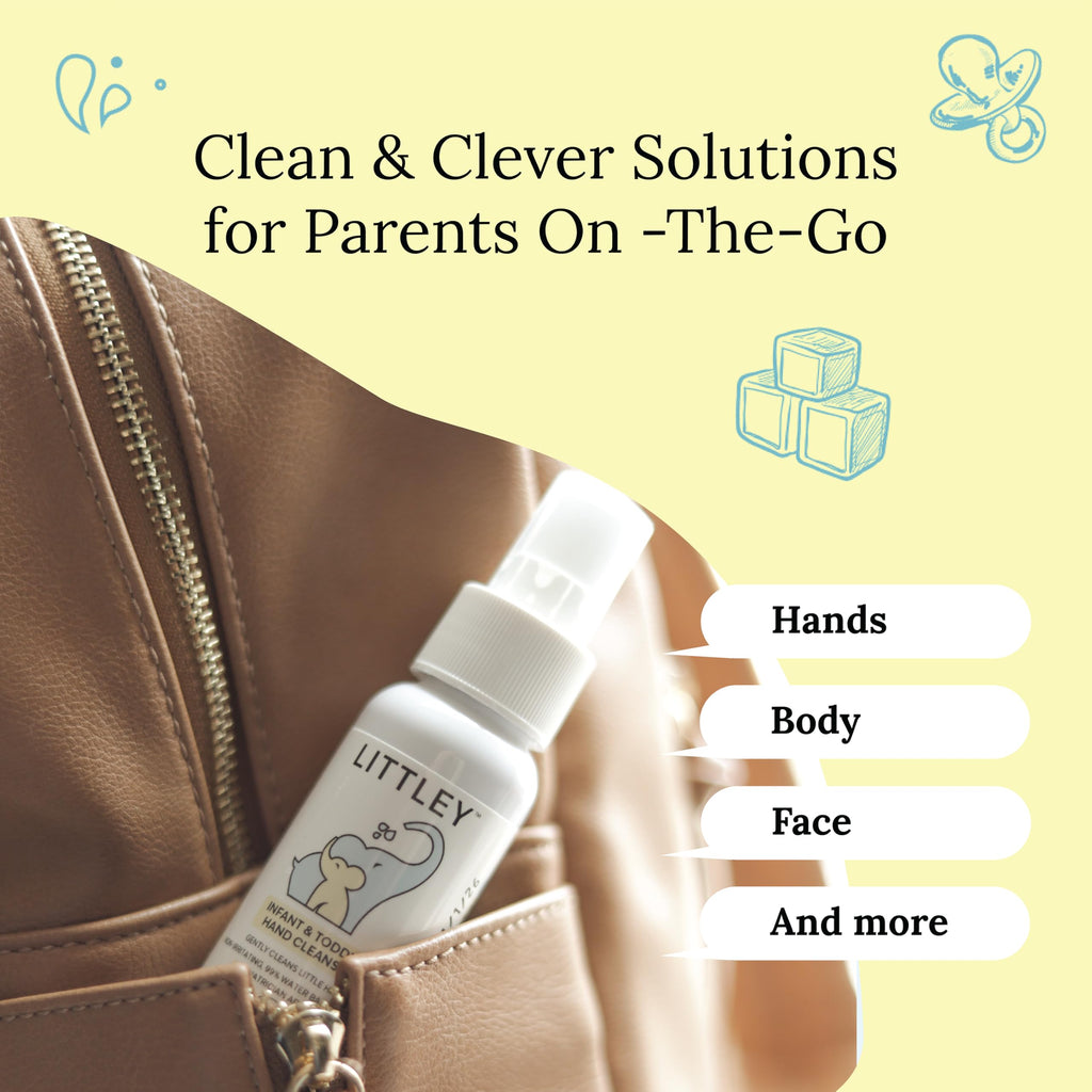 Think Smarter Products Littley Infant & Toddler Hand Cleanser with Hypochlorous Acid, Gently Cleans Dirt & Germs, Non-Toxic & Alcohol-Free, Safe for Sensitive Skin, 8oz Spray Bottle