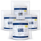 Perfect Velocity Fitness Gym Equipment Wipes - 4 Rolls of 800 Pre-Moistened Cleaning Refill Wet Wipes - For Upwards and Downwards Dispensers