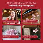Red Bird Soft Peppermint Puffs, Soft Mints Individually Wrapped, 52 oz Tub