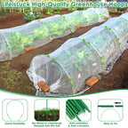 60 Pcs Garden Hoops for Raised Beds, 12 Sets Greenhouse Hoops Grow Tunnel Rust-Free Fiberglass Hoop House Kit, Plant Support Garden Stakes Hoops Frame for Netting Shade Cloth Row Cover Garden Supplies