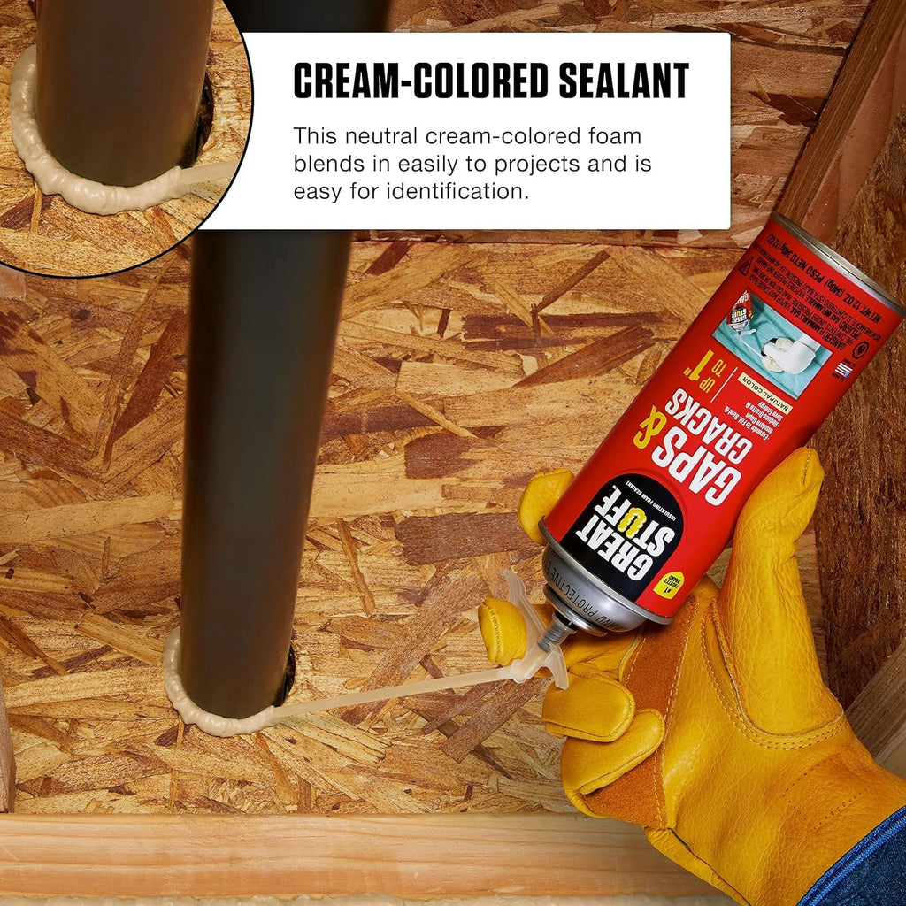 Great Stuff 157911 Insulating Foam Sealant, 20 Ounce, Ivory (Pack of 2)