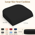 TranquilRelax 3-Inch Memory Foam Seat Cushion for Office Chair, Large