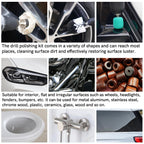 Unicaravan Aluminum Wheel Polishing Kit for Drill Buffing Wheel for Car Motorcycle Wheel Rim Manifold Polishing for Stainless Steel Chrome Wood Plastic Ceramic Glass Woods Machine Jewelry etc 31PCS