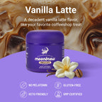 MoonBrew Nighttime Magnesium Vanilla Latte Mix, Natural Sleep Aid Drink Mix for Adults - Calming Melatonin-Free Sleep Support Powder with Magnesium Glycinate, L-Theanine, Chamomile & Zinc