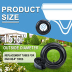 20x8.00-8, 20x10.00-8 Inner Tubes with TR13 Straight Valve Stem 2 Pack