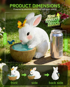 Minyii Solar Bunny Garden Outdoor Statues Decor - Birthday Gifts for Mom