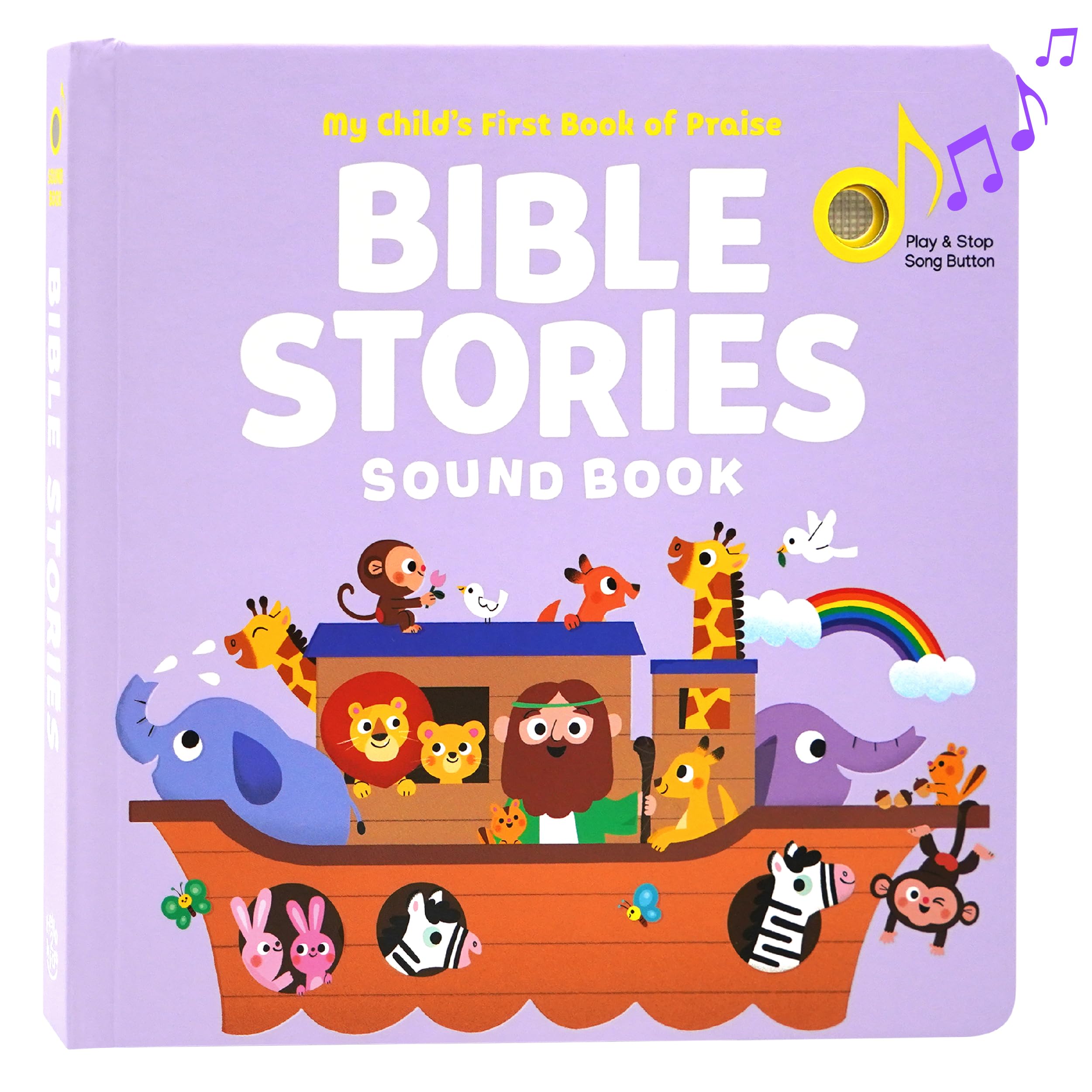 Bible Stories Christian Sound Books for Kids - 6 Bible Songs - Christening, Baptism Gifts for Boys and Girls - Religious Toys, Interactive Music Books for Toddlers - Baby Dedication