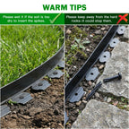 Tegarbed No Dig Landscape Edging 2 Inch x 100 FT, Heavy Duty Flexible Plastic Garden Border with 150 Spiral Spikes, Lawn Edging for Flower Beds, Walkways, Tree Rings, Mulch Beds and Landscaping, Black