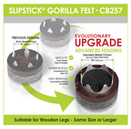 GorillaFelt Chair Leg Floor Protectors/Felt Chair Glides (Set of 16) Tap-On Felt Furniture Pads Guaranteed to Stay On, 1 Inch Round Chair Sliders