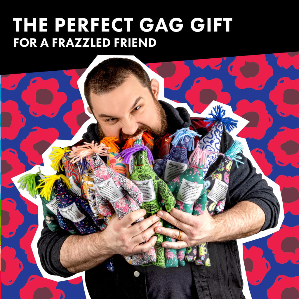 Dammit Doll - Classic Random Color, Stress Relief - Gag Gift - 6 Dolls