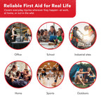 Swiss Safe 2-in-1 First Aid Kit for Car, Travel & Home, Businesses - Bonus Mini Kit for Medical Emergency Aid, Survival, Camping - FSA & HSA Eligible - 348 Pcs, Large Hardcase FAK