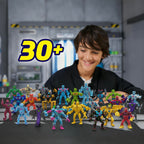 MRBEAST LAB Hybrids Multi Pack, Reveal Different Hybrid Parts to Create 2 Mix & Match Action Figures, Plus Parts of The Golden Panther Dragon, Fuse Beast Combinations, Lab-Bot vs GID Skeleton