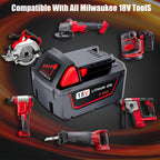 Epowon Replace Battery for Milwaukee M18 Battery 5.0ah and Charger Combo,Compatible with Milwaukee M18 Cordless Power Tools 18V Lithium Battery