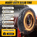 MZREXN 4.80/4.00-8" Flat Free Tire and Wheel 15" Wheelbarrow Tires