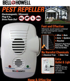 Bell + Howell Ultrasonic Electromagnetic Pest Repeller with AC Outlet and Switch, 1-Count