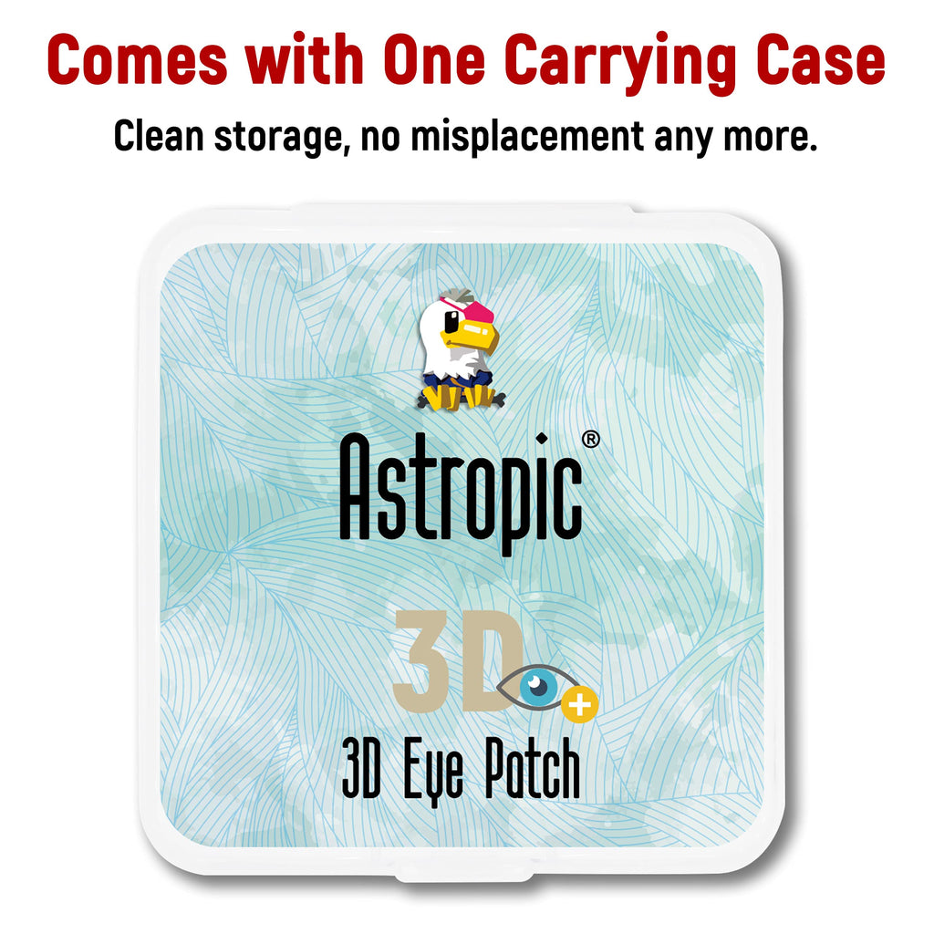 Astropic 3D Silk Eye Patch for Adults Kids | Medical Eyepatch for Glasses (Balck, Right Eye)