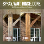 Southeast Softwash Wood Wizard | Heavy Duty Wood Floor Cleaner & Stain Remover | No-Bleach Wooden Floor Cleaner for Decks, Fences, & Docks | Odorless Concentrated Solution (1 Gallon Jug, 4 Pack)