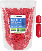 XPRS Nutra Size 00 Empty Capsules - 1000 Count Empty Gelatin Capsules - Pills DIY Capsule Filling - Fillable Pill Gel Caps for Do-It-Yourself Supplements (Red)