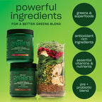 AdvoCare Daily Greens - Greens Powder for Digestion - All-in-one Formula Supports Gut Microbiome, Daily Energy & Immune Support - Antioxidant-Rich Ingredients - Berry Lemonade - 8 oz (20 Servings)