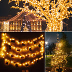 Beieverluck 10 Pack 33FT 100 LED Fairy Lights Battery Operated Fairy Lights with Remote and Timer Waterproof String Lights Outdoor Indoor for Bedroom Wedding Christmas Decorations, Warm White
