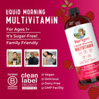 MARYRUTH'S Liquid Morning Multivitamin for Women, Men & Kids | Vitamin A C D E B6 B12 Biotin Zinc | Beauty | Vegan | Non-GMO | Gluten Free | 16 Servings