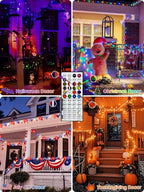 240LED Smart Color Changing String Lights 92FT Halloween Lights App Remote