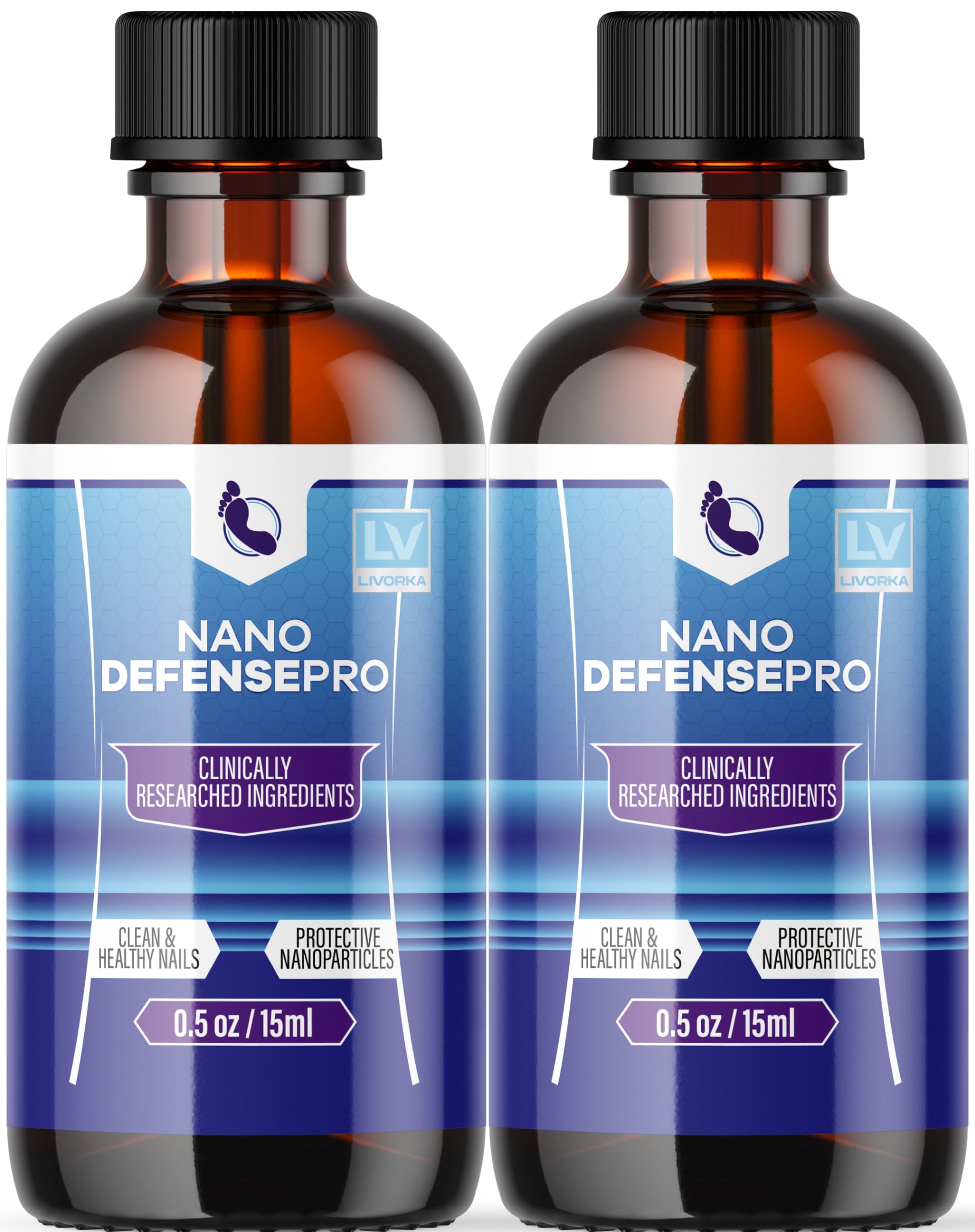 LIVORKA (2 Pack) Nano Defense Pro, Nano Defense Pro Drops, Nano Defense Pro Liquid, Nanodefense Pro Liquid, Nanodefensepro Solution, Nano Defense Pro, Nanodefensepro, 2 Bottles for 60 Days