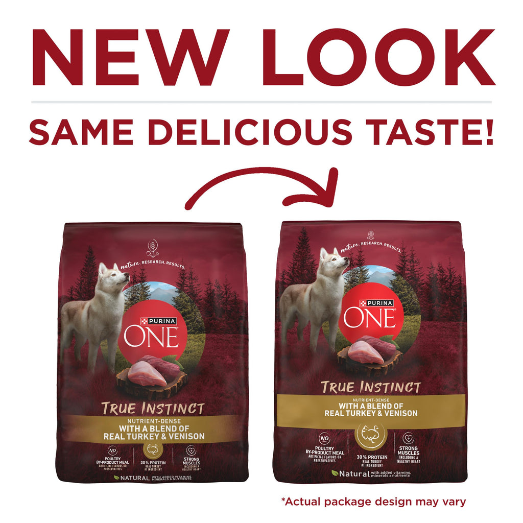 Purina ONE True Instinct Dry Dog Food, Real Turkey & Venison, 15 lb Bag