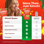 Premium Fermented Kimchi Supplement Capsules | Gut Health, Digestion, Debloat & Gut Balance Support | 5 Billion CFU Probiotics & Digestive Enzymes | Delayed Release Beadlets | 120 Vegan Capsules